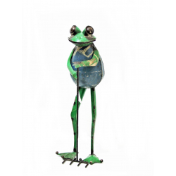 Żaba z Grabiami figurka metalowa stojąca 46m